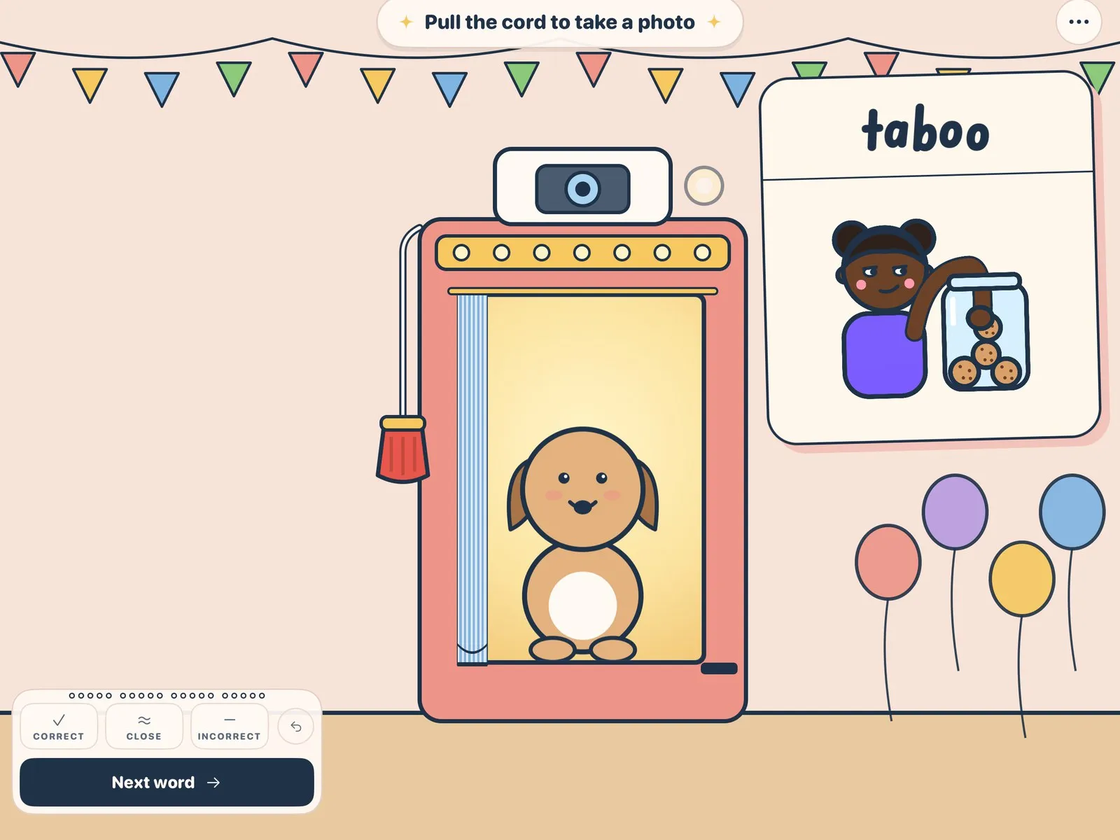 Photo Booth, one of the games